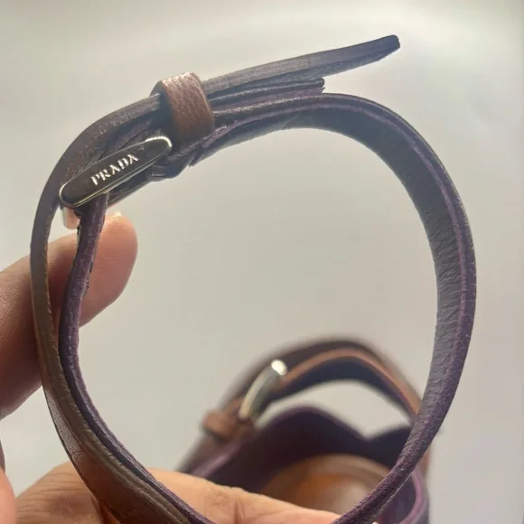 Prada Calzatura Donna Madras Fume Sandal - Picture 8 of 10